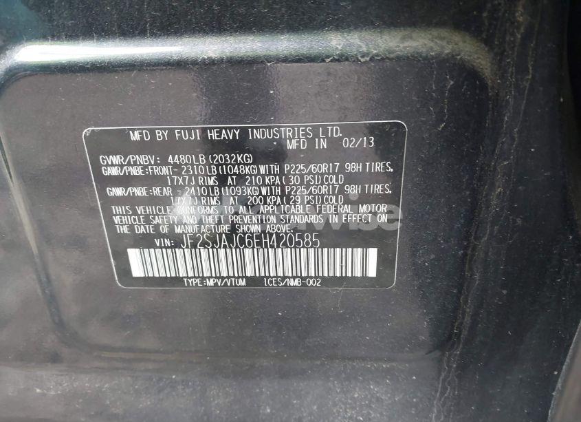 Photo 9 of 2014 Subaru Forester 2.5I LIMITED (VIN JF2SJAJC6EH420585)