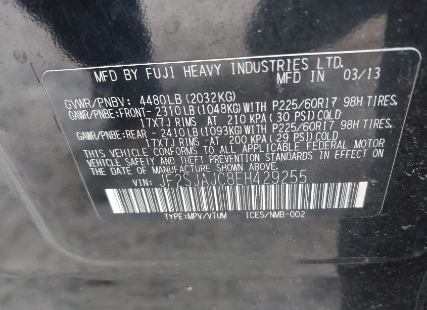 Photo 9 of 2014 Subaru Forester 2.5I LIMITED (VIN JF2SJAJC8EH429255)