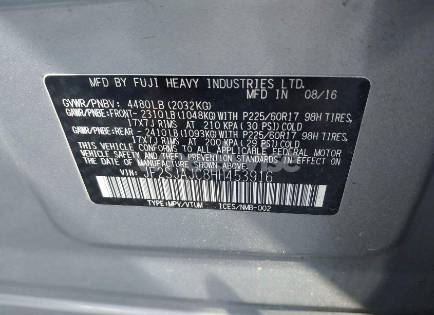 Photo 9 of 2017 Subaru Forester 2.5I LIMITED (VIN JF2SJAJC8HH453916)