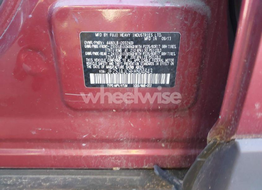 Photo 9 of 2014 Subaru Forester 2.5I LIMITED (VIN JF2SJAJC9EH504643)