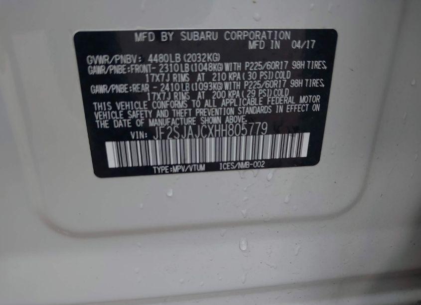 Photo 9 of 2017 Subaru Forester 2.5I LIMITED (VIN JF2SJAJCXHH805779)