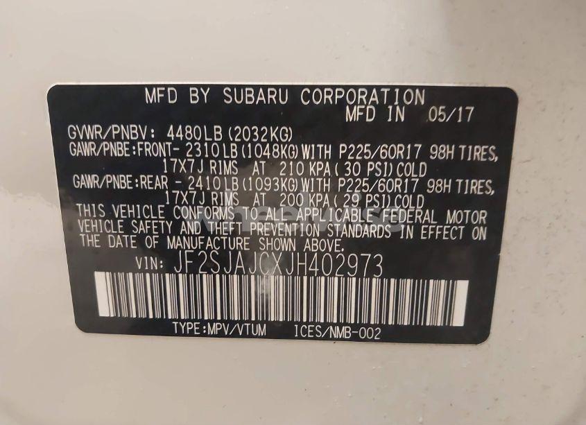 Photo 9 of 2018 Subaru Forester 2.5I LIMITED (VIN JF2SJAJCXJH402973)