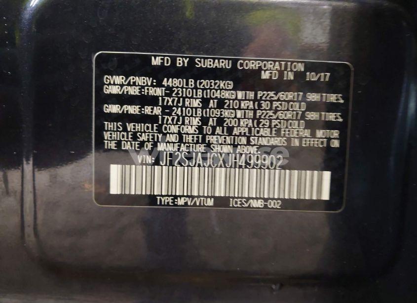 Photo 9 of 2018 Subaru Forester 2.5I LIMITED (VIN JF2SJAJCXJH499902)