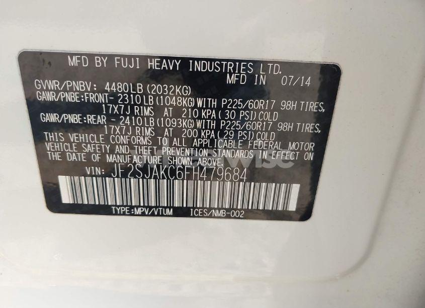 Photo 9 of 2015 Subaru Forester 2.5I LIMITED (VIN JF2SJAKC6FH479684)