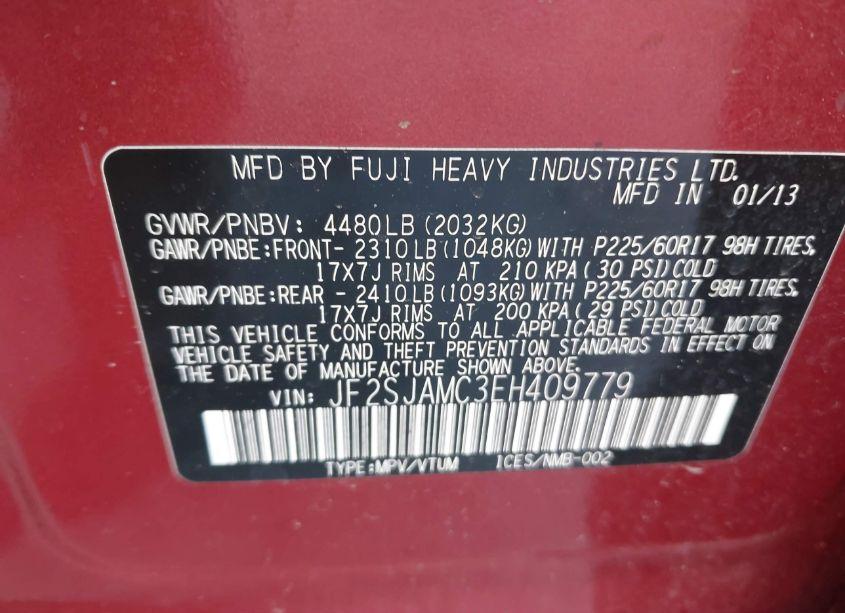 Photo 9 of 2014 Subaru Forester (VIN JF2SJAMC3EH409779)