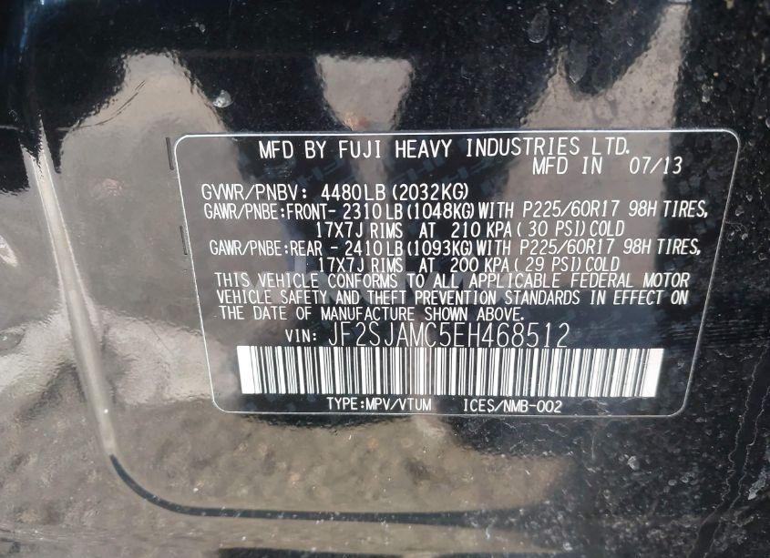 Photo 9 of 2014 Subaru Forester 2.5I TOURING (VIN JF2SJAMC5EH468512)