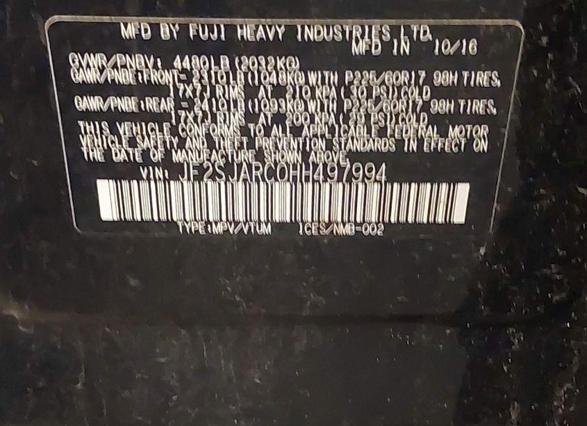 Photo 9 of 2017 Subaru Forester 2.5I LIMITED (VIN JF2SJARC0HH497994)