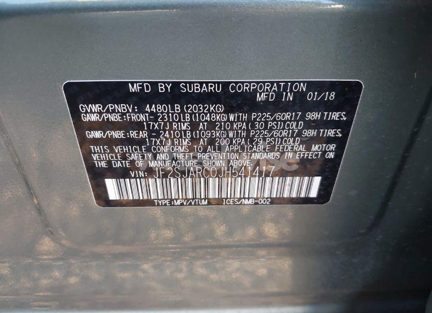 Photo 9 of 2018 Subaru Forester 2.5I LIMITED (VIN JF2SJARC0JH541417)