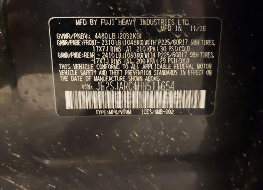 Photo 9 of 2017 Subaru Forester 2.5I LIMITED (VIN JF2SJARC4HH511654)