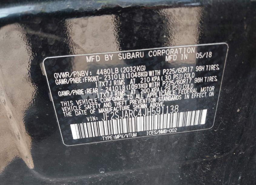 Photo 9 of 2018 Subaru Forester 2.5I LIMITED (VIN JF2SJARC4JH591138)