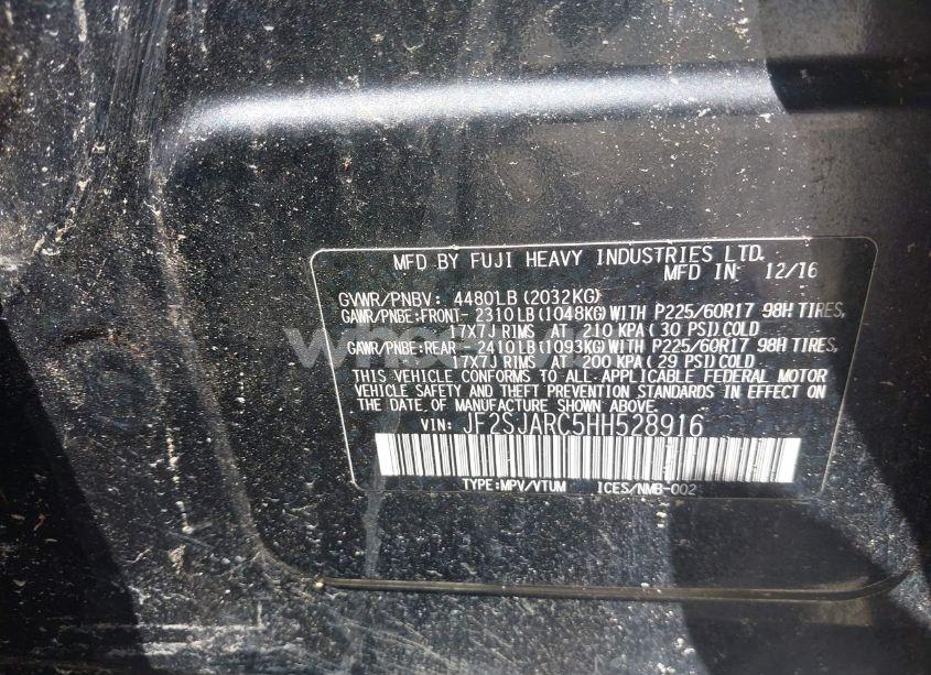 Photo 9 of 2017 Subaru Forester 2.5I LIMITED (VIN JF2SJARC5HH528916)