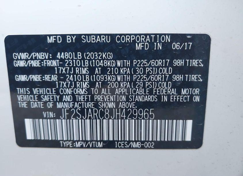 Photo 9 of 2018 Subaru Forester 2.5I LIMITED (VIN JF2SJARC8JH429965)