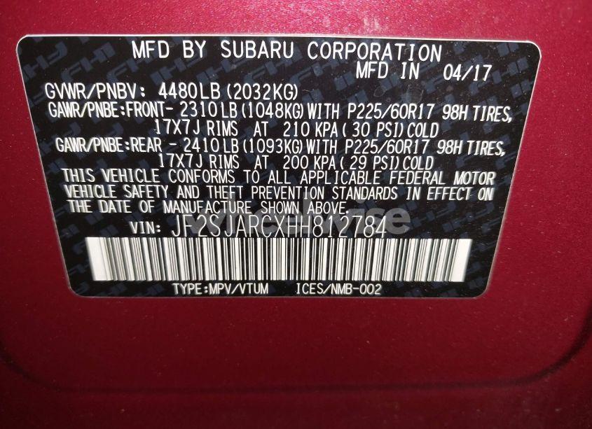 Photo 9 of 2017 Subaru Forester 2.5I LIMITED (VIN JF2SJARCXHH812784)