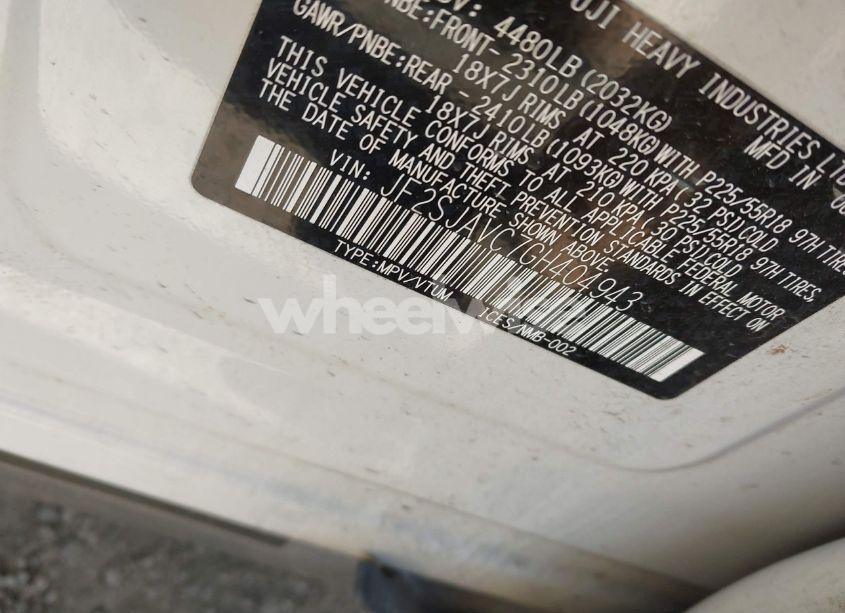 Photo 9 of 2016 Subaru Forester 2.5I TOURING (VIN JF2SJAVC7GH404943)