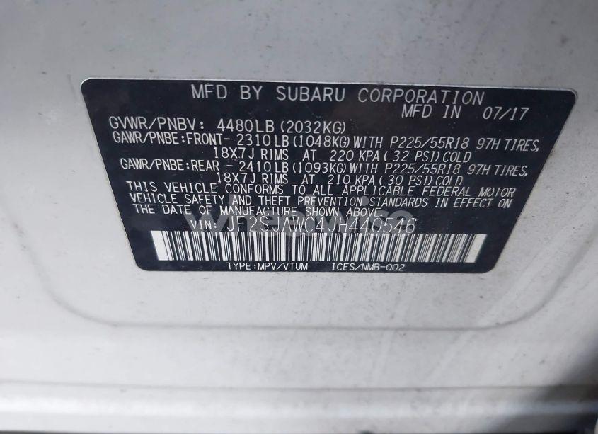 Photo 9 of 2018 Subaru Forester 2.5I TOURING (VIN JF2SJAWC4JH440546)
