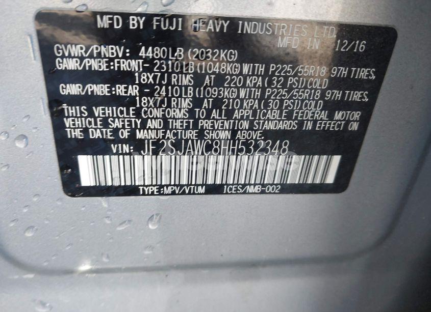 Photo 9 of 2017 Subaru Forester N/A (VIN JF2SJAWC8HH532348)