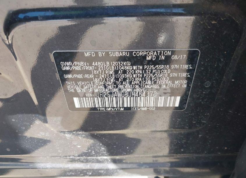 Photo 9 of 2018 Subaru Forester 2.5I TOURING (VIN JF2SJAWC8JH464378)