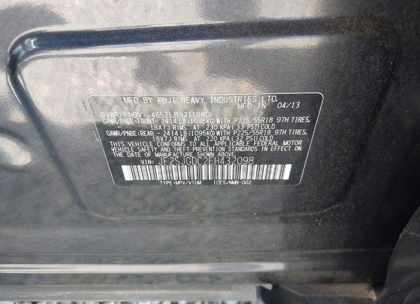 Photo 9 of 2014 Subaru Forester 2.0XT PREMIUM (VIN JF2SJGDC2EH432098)