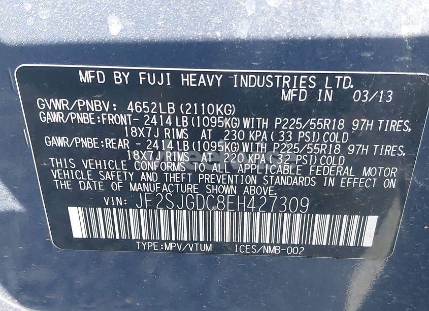 Photo 9 of 2014 Subaru Forester 2.0XT PREMIUM (VIN JF2SJGDC8EH427309)