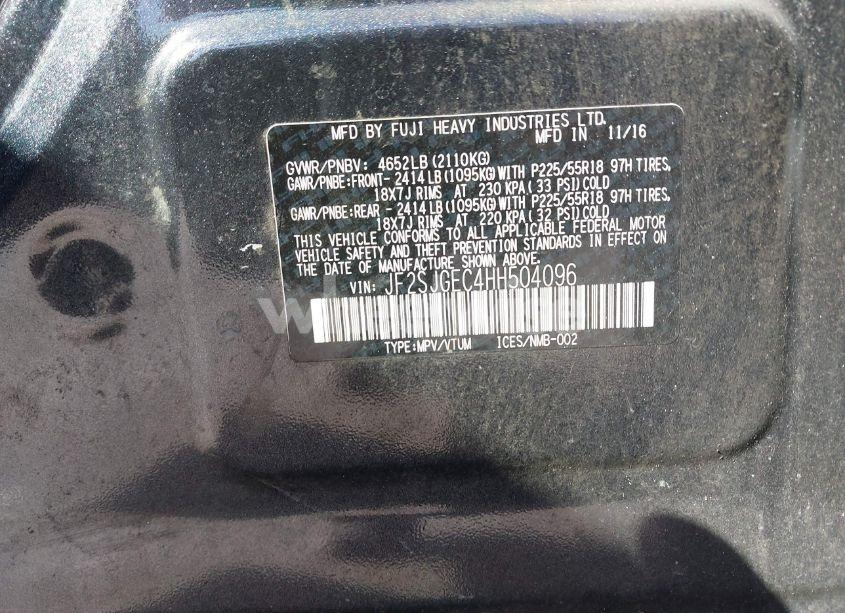 Photo 9 of 2017 Subaru Forester 2.0XT PREMIUM (VIN JF2SJGEC4HH504096)