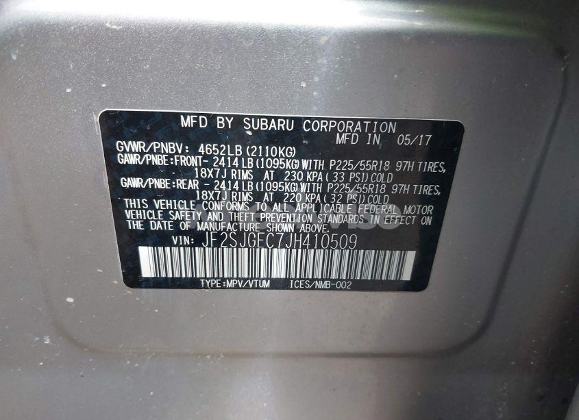 Photo 9 of 2018 Subaru Forester 2.0XT PREMIUM (VIN JF2SJGEC7JH410509)