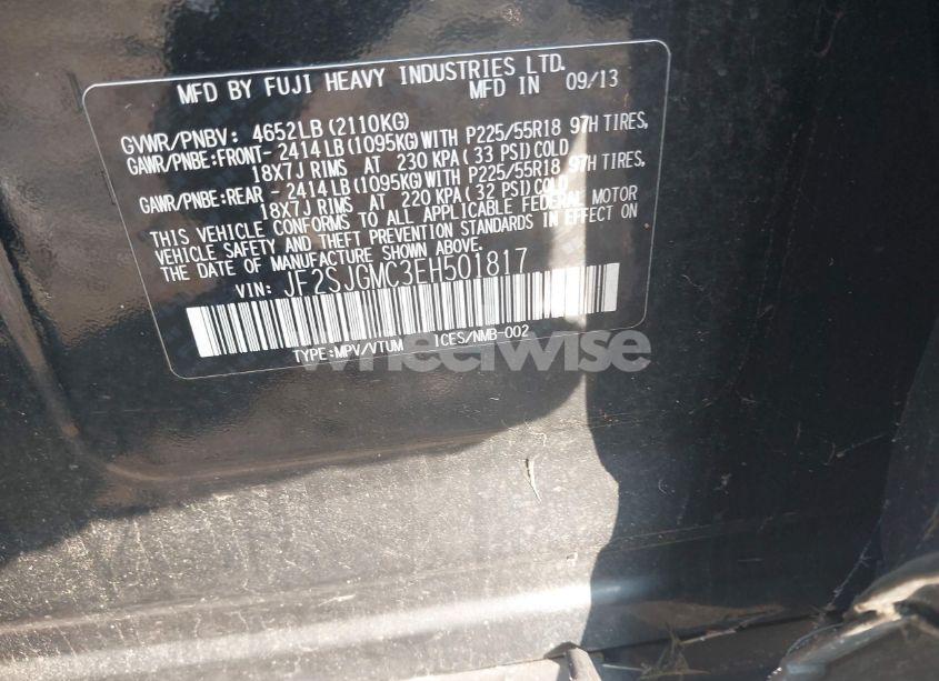 Photo 9 of 2014 Subaru Forester 2.0XT TOURING (VIN JF2SJGMC3EH501817)