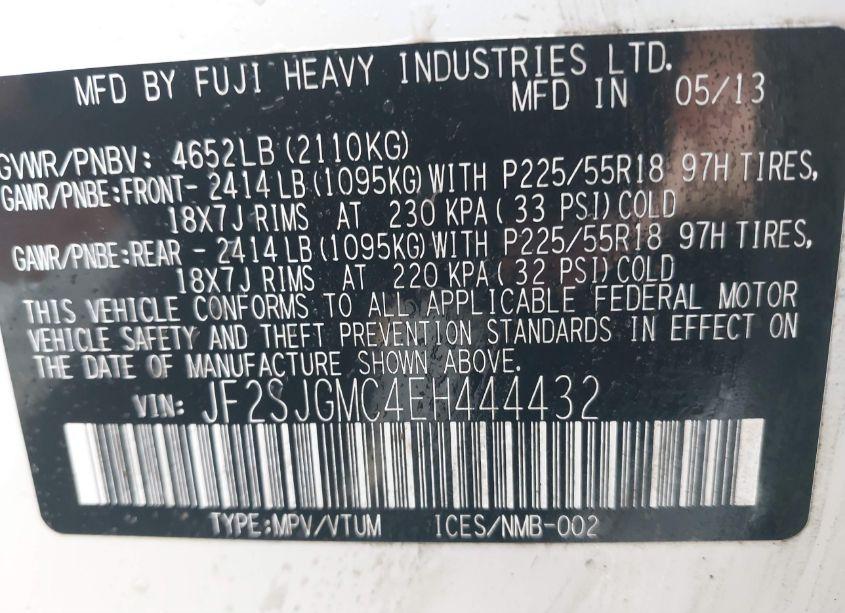 Photo 9 of 2014 Subaru Forester 2.0XT TOURING (VIN JF2SJGMC4EH444432)