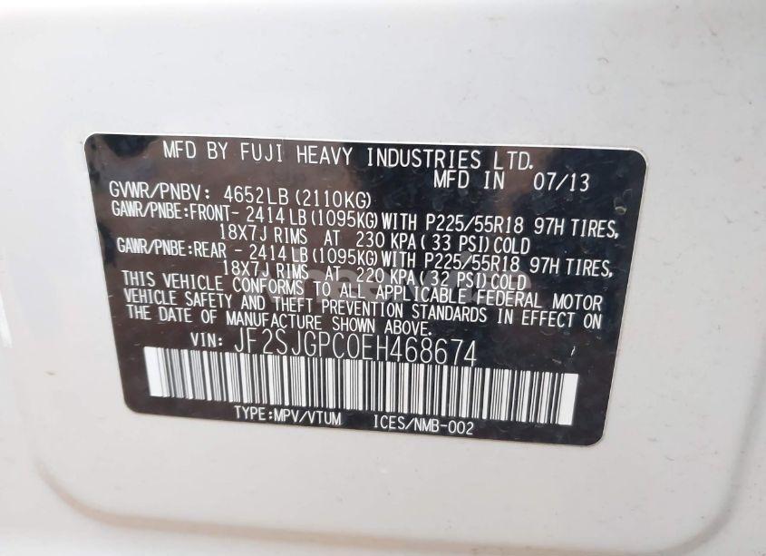 Photo 9 of 2014 Subaru Forester 2.0XT TOURING (VIN JF2SJGPC0EH468674)