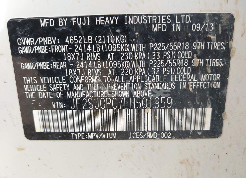 Photo 9 of 2014 Subaru Forester 2.0XT TOURING (VIN JF2SJGPC7EH501959)