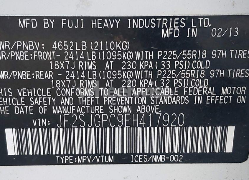 Photo 9 of 2014 Subaru Forester 2.0XT TOURING (VIN JF2SJGPC9EH417920)