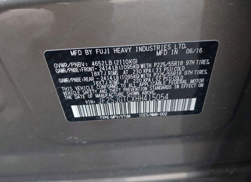 Photo 9 of 2017 Subaru Forester 2.0XT TOURING (VIN JF2SJGTCXHH415054)