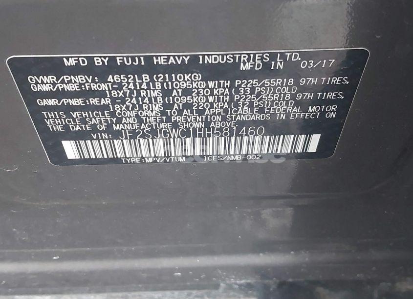 Photo 9 of 2017 Subaru Forester 2.0XT TOURING (VIN JF2SJGWC1HH581460)