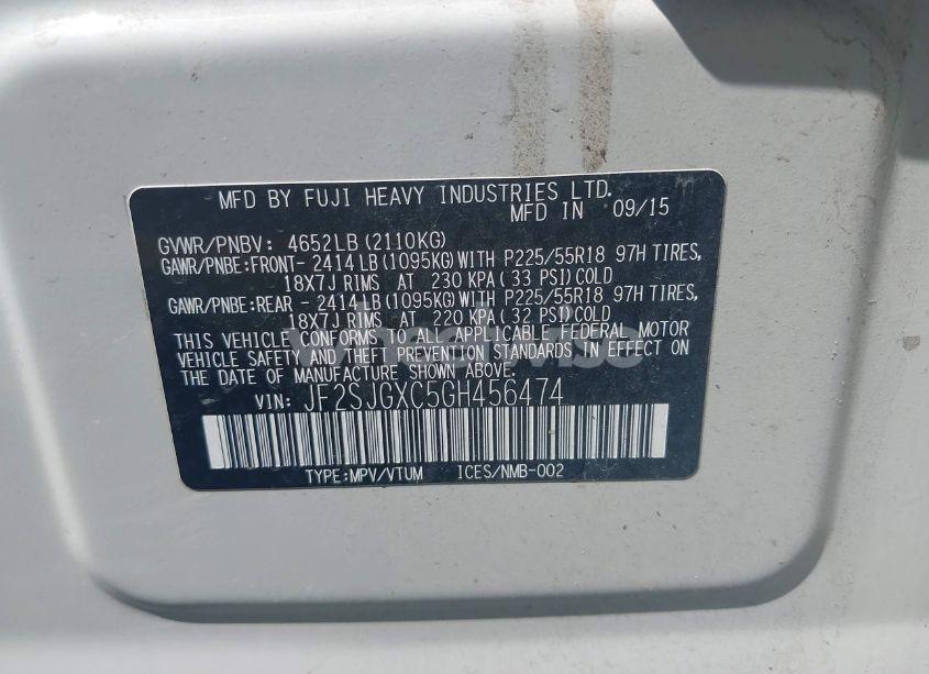 Photo 9 of 2016 Subaru Forester 2.0XT TOURING (VIN JF2SJGXC5GH456474)