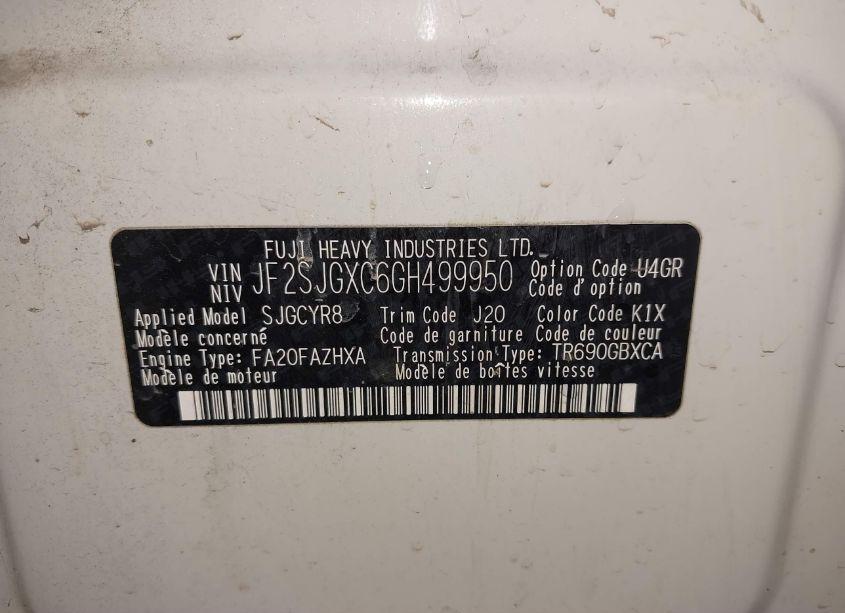 Photo 9 of 2016 Subaru Forester 2.0XT TOURING (VIN JF2SJGXC6GH499950)