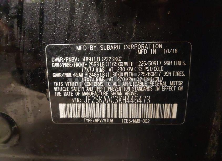 Photo 9 of 2019 Subaru Forester (VIN JF2SKAAC3KH446473)