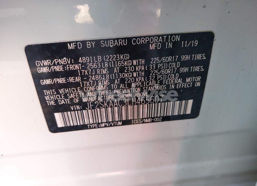 Photo 9 of 2020 Subaru Forester (VIN JF2SKAAC3LH465607)