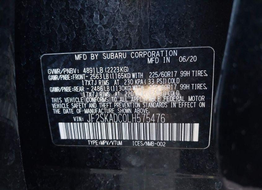 Photo 9 of 2020 Subaru Forester (VIN JF2SKADC0LH575476)