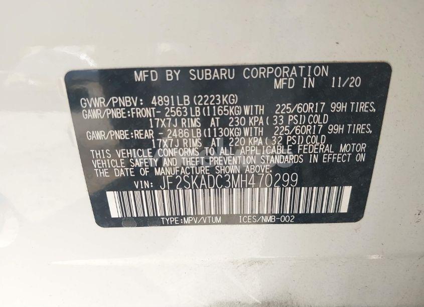 Photo 9 of 2021 Subaru Forester (VIN JF2SKADC3MH470299)