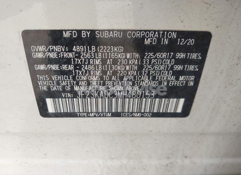 Photo 9 of 2021 Subaru Forester (VIN JF2SKADC3MH480153)