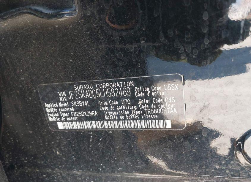 Photo 9 of 2020 Subaru Forester (VIN JF2SKADC5LH582469)