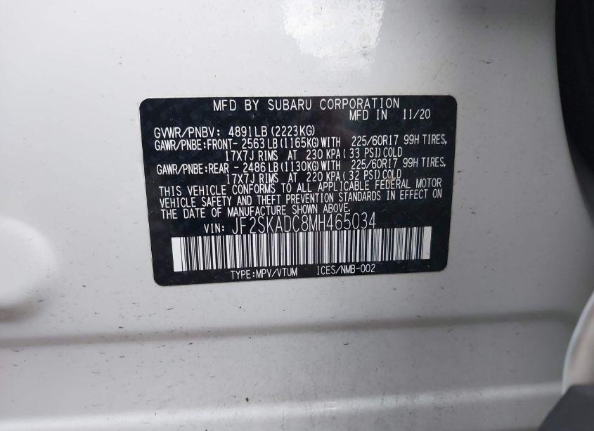 Photo 9 of 2021 Subaru Forester (VIN JF2SKADC8MH465034)