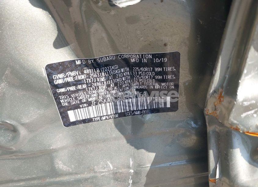 Photo 9 of 2020 Subaru Forester (VIN JF2SKADC9LH442053)