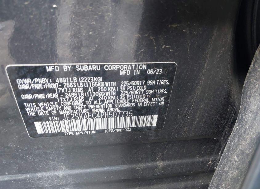 Photo 9 of 2023 Subaru Forester PREMIUM (VIN JF2SKAEC4PH507735)