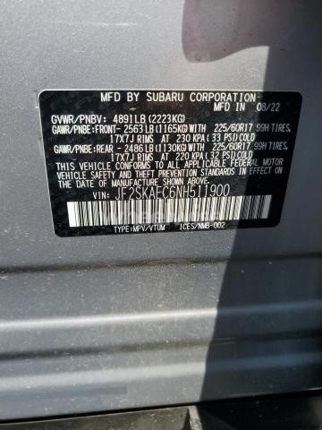 Photo 13 of 2022 SUBARU FORESTER PREMIUM N/A (VIN JF2SKAEC6NH511900)