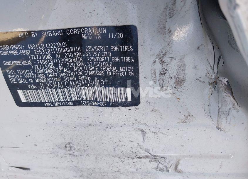 Photo 9 of 2021 Subaru Forester PREMIUM (VIN JF2SKAFC4MH459549)