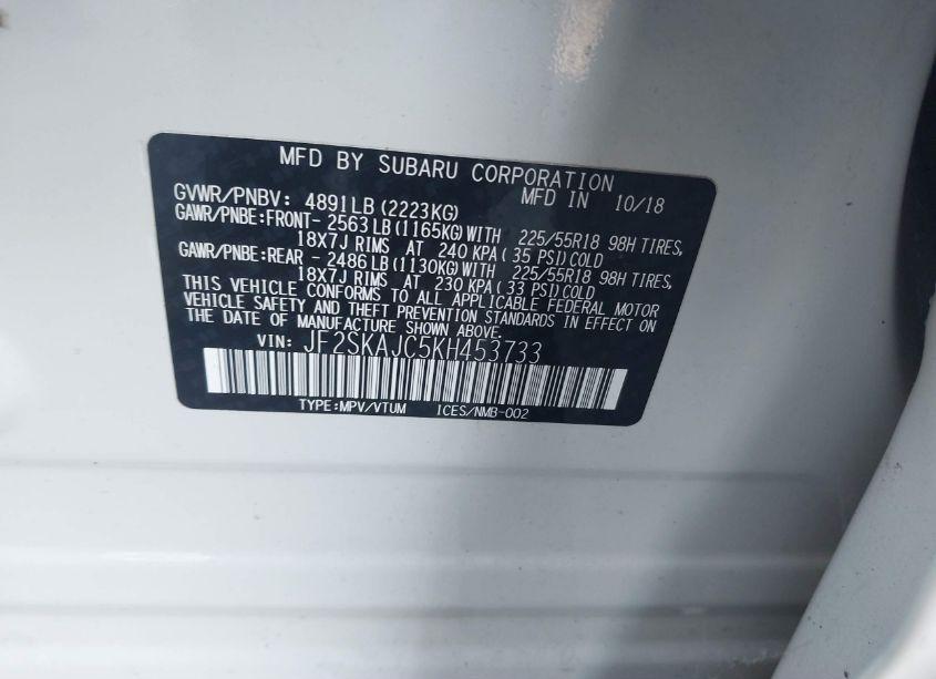 Photo 9 of 2019 Subaru Forester SPORT (VIN JF2SKAJC5KH453733)