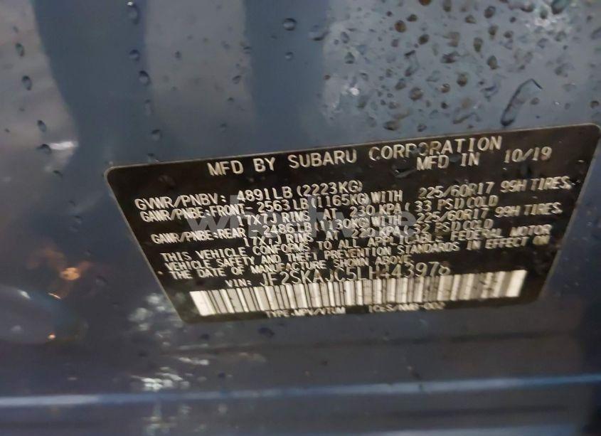 Photo 9 of 2020 Subaru Forester PREMIUM (VIN JF2SKAJC5LH443978)