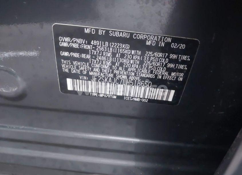 Photo 9 of 2020 Subaru Forester PREMIUM (VIN JF2SKAJC7LH518650)