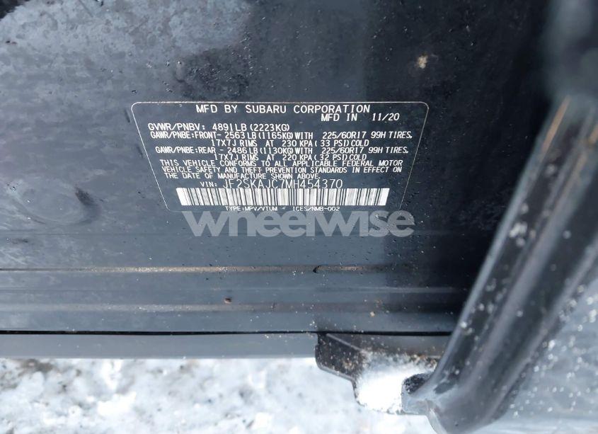 Photo 9 of 2021 Subaru Forester PREMIUM (VIN JF2SKAJC7MH454370)