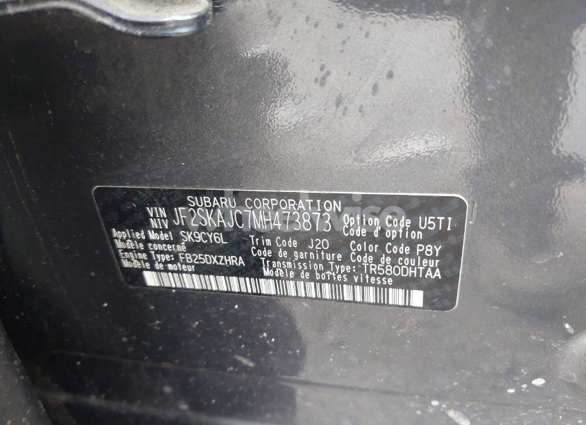 Photo 9 of 2021 Subaru Forester PREMIUM (VIN JF2SKAJC7MH473873)